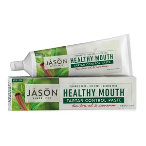 Kem đánh răng chống mảng bám JASON HEALTHY MOUTH TARTAR CONTROL TOOTHPASTE TEA TREE OIL & CINNAMON